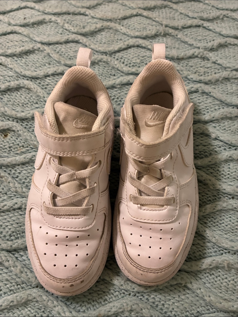 Nike Kids White Velcro & Lace Sneakers